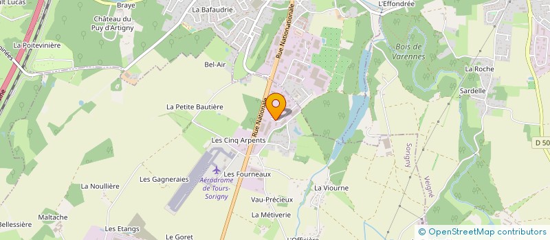 localisation de l'entreprise ENTREPRISE VINERIER à SORIGNY