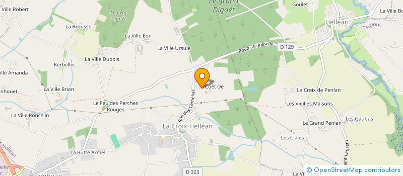 localisation de l'entreprise ENTREPRISE VOISIN FRERES  LA CROIX-HELLEAN