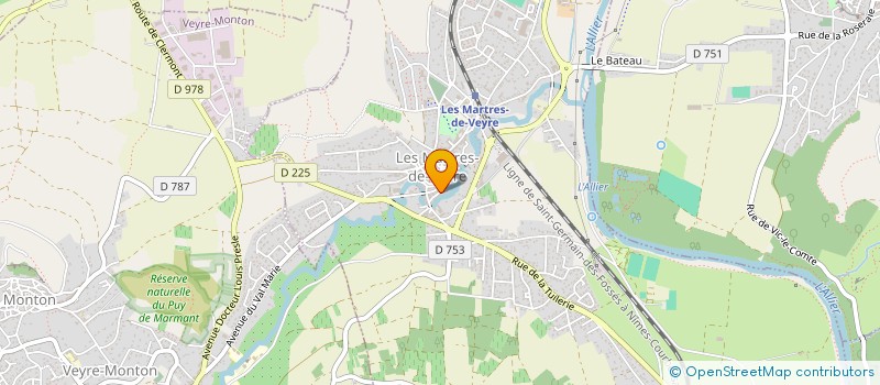 localisation de l'entreprise ENTREPRISE YUFRIO  LES MARTRES-DE-VEYRE