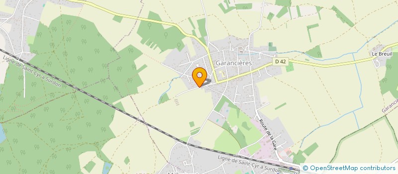 localisation de l'entreprise ENTREPRISE YVES MOTIER  GARANCIERES