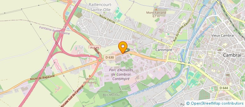 localisation de l'entreprise ENTREPRISES BERNARD SA à CAMBRAI
