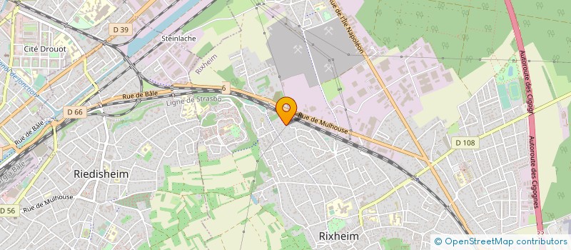 localisation de l'entreprise ENTREPRISES ET MEDIAS D'ALSACE  RIXHEIM