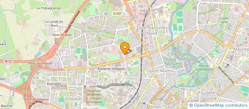 localisation de l'entreprise ENTREPRISES JEUNES 35  RENNES