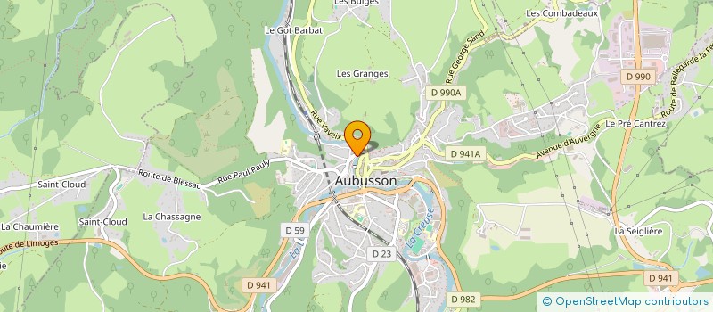 localisation de l'entreprise ENTRESORTS DE L'ORDINAIRE à AUBUSSON