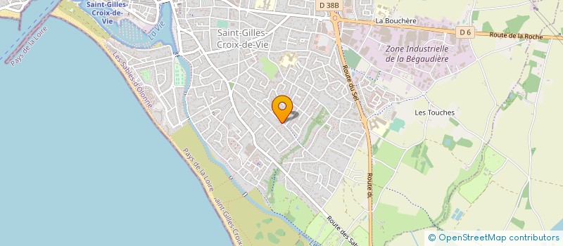 localisation de l'entreprise ENTRETIEN BATI SERVICES - POLE 85  SAINT-GILLES-CROIX-DE-VIE