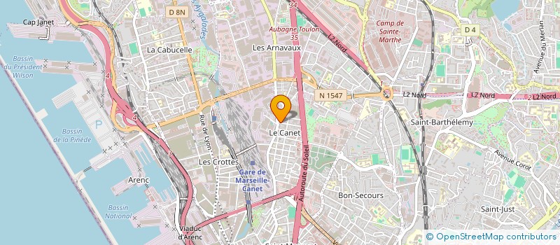localisation de l'entreprise ENTRETIEN DE BATIMENT à MARSEILLE