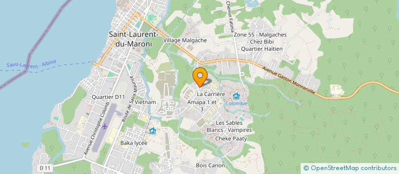 localisation de l'entreprise ENTRETIEN ESPACES VERTS LOCAUX à SAINT-LAURENT-DU-MARONI