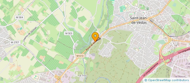 localisation de l'entreprise ENTRETIEN ET AMENAGEMENT MOSSON POUR STOPPER INONDATIONS  SAINT-JEAN-DE-VEDAS