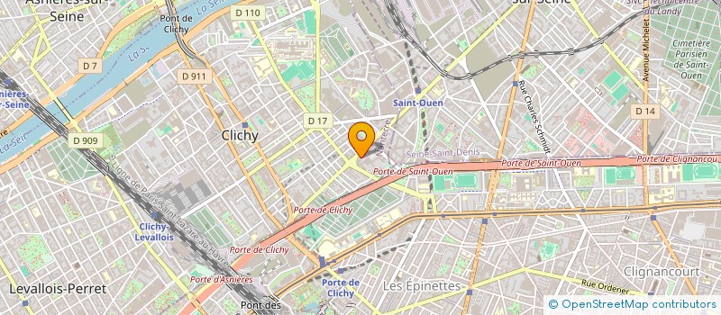 localisation de l'entreprise ENTRETIEN LOCAUX PROPRETE SERVICES à CLICHY
