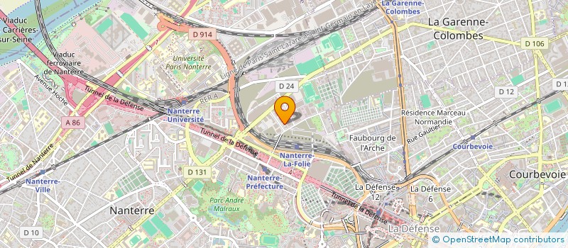 localisation de l'entreprise ENTRETIEN RENOVATION AGENCEMENT DU BATIMENT ERABAT à NANTERRE