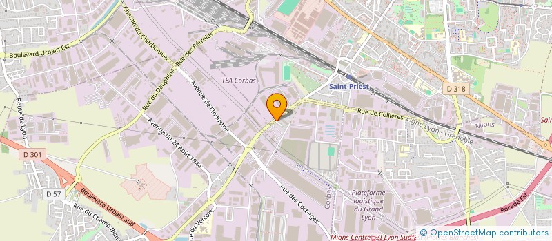 localisation de l'entreprise ENTRETIEN SERVICE à CORBAS