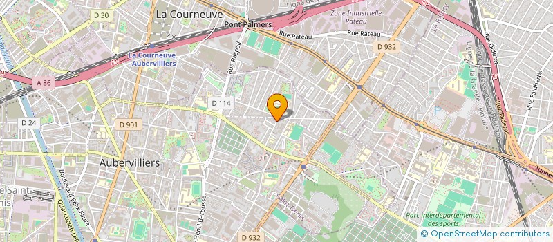 localisation de l'entreprise ENTRETIEN TENNIS BATIMENT ET SOL à AUBERVILLIERS