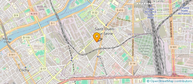 localisation de l'entreprise ENTRETIEN VIDANGE AUTO à SAINT-OUEN-SUR-SEINE