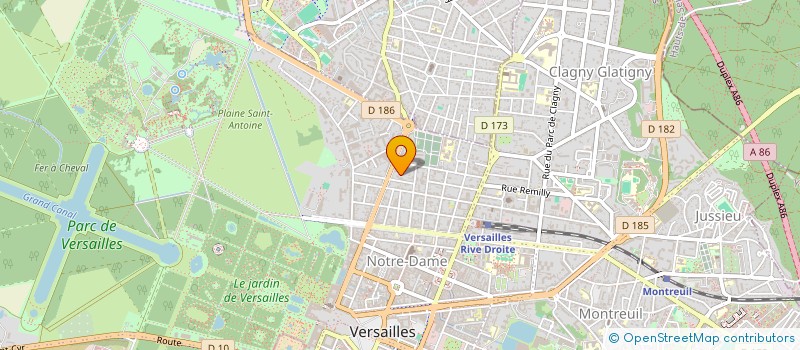 localisation de l'entreprise ENTROPIA à VERSAILLES