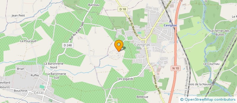 localisation de l'entreprise ENTV  CAVIGNAC