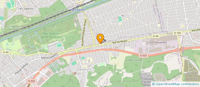 localisation de l'entreprise ENVAHISSEURS  VAUJOURS