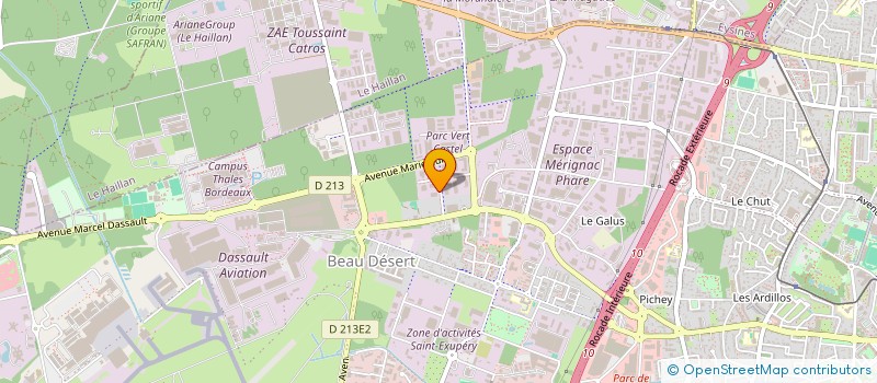 localisation de l'entreprise ENVEL'IMPRIM F.S  MERIGNAC