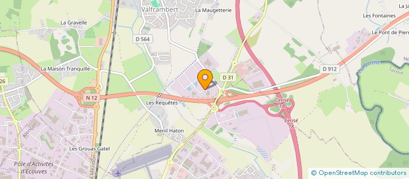 localisation de l'entreprise ENVERGURE ALENCON à VALFRAMBERT