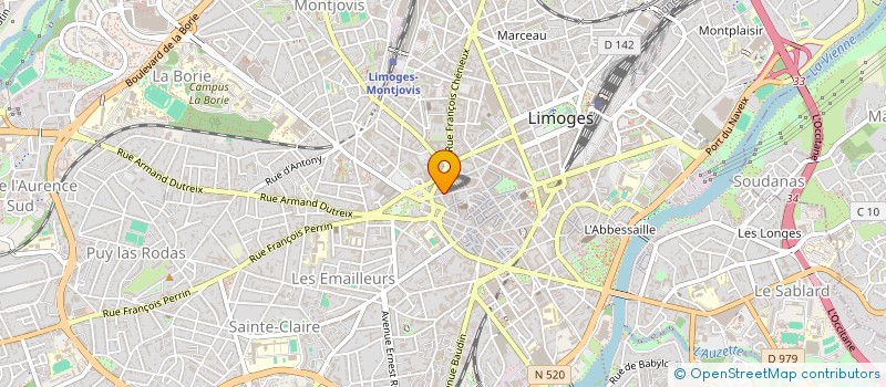 localisation de l'entreprise ENVERGURE SUD OUEST à LIMOGES