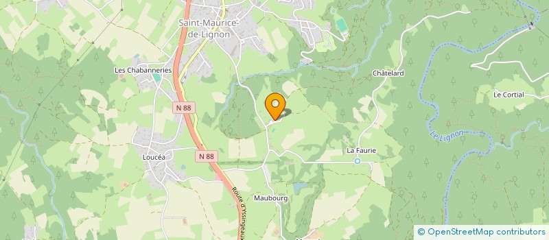 localisation de l'entreprise ENVERS PAYSAGE SERVICES à SAINT-MAURICE-DE-LIGNON