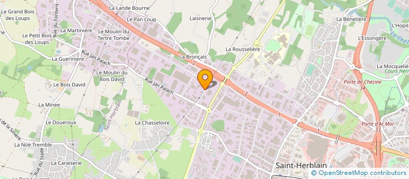 localisation de l'entreprise ENVIE AUTONOMIE 44 à SAINT-HERBLAIN