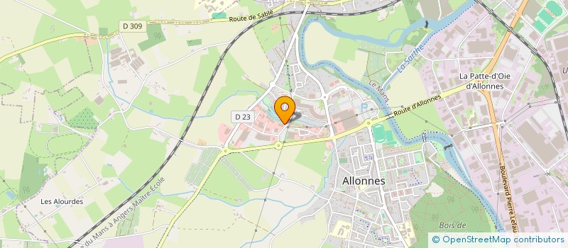 localisation de l'entreprise ENVIE REEMPLOI MAINE  ALLONNES