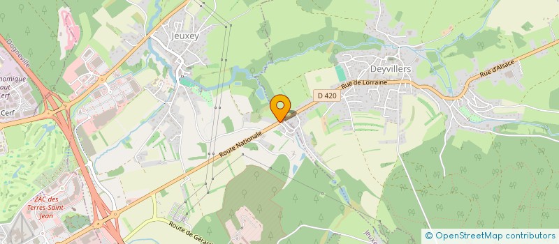localisation de l'entreprise ENVIES FESTIVES EPINAL  JEUXEY