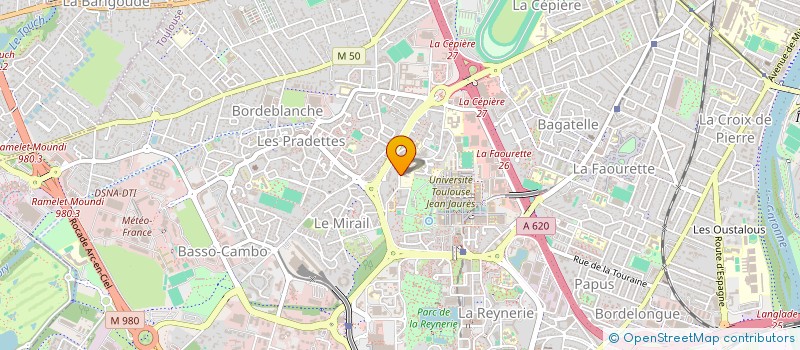 localisation de l'entreprise ENVIRO B.A.T. MIDI-PYRENEES  TOULOUSE