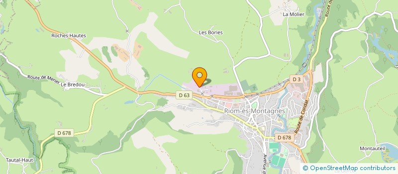 localisation de l'entreprise ENVIRONNEMENT 15 à RIOM-ES-MONTAGNES