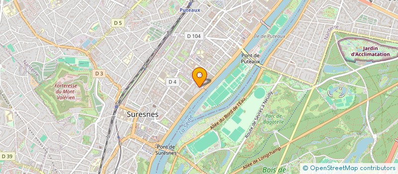 localisation de l'entreprise ENVIRONNEMENT BATIMENT SARL à SURESNES