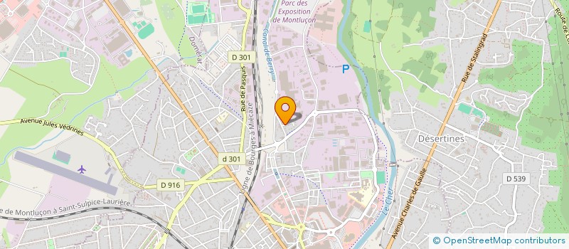 localisation de l'entreprise ENVIRONNEMENT & BATIMENTS à MONTLUCON