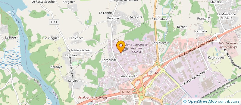 localisation de l'entreprise ENVIRONNEMENT CENTER à CAUDAN