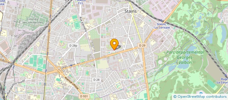 localisation de l'entreprise ENVIRONNEMENT DE FRANCE à STAINS