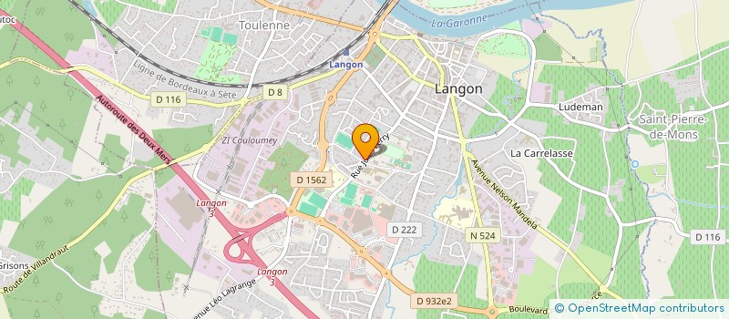 localisation de l'entreprise ENVIRONNEMENT DURABLE ENTRETIEN LOCAUX à LANGON