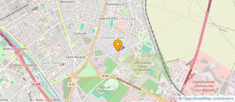 localisation de l'entreprise ENVIRONNEMENT ET HABITAT  REIMS