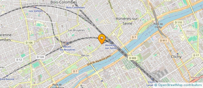 localisation de l'entreprise ENVIRONNEMENT ET SANTE à ASNIERES-SUR-SEINE
