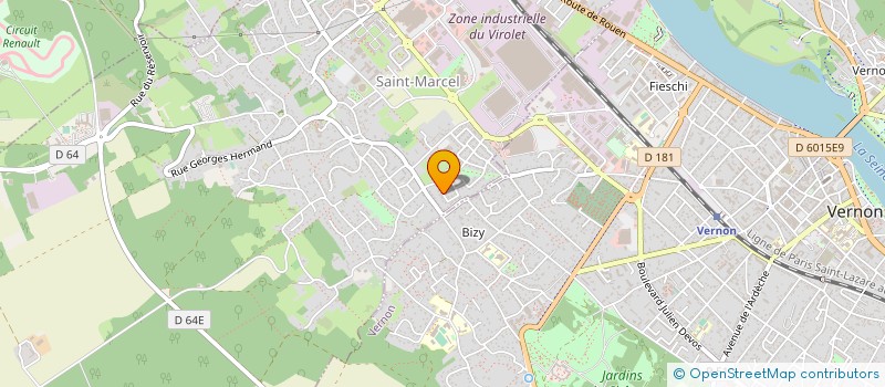 localisation de l'entreprise ENVIRONNEMENT ET SECURITE SERVICE à SAINT-MARCEL