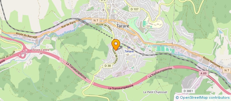 localisation de l'entreprise ENVIRONNEMENT ET SERVICES VINCENT SOUZY  TARARE