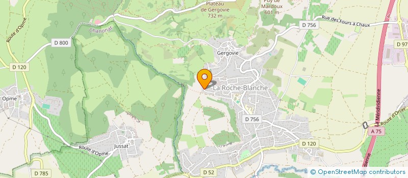 localisation de l'entreprise ENVIRONNEMENT ET TECHNIQUES  LA ROCHE-BLANCHE