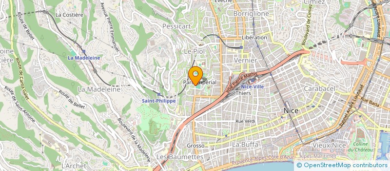 localisation de l'entreprise ENVIRONNEMENT ETUDE TRAVAUX DIVERS EXPER à NICE