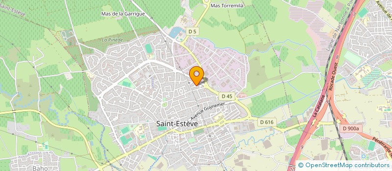 localisation de l'entreprise ENVIRONNEMENT LASER SERVICES à SAINT-ESTEVE