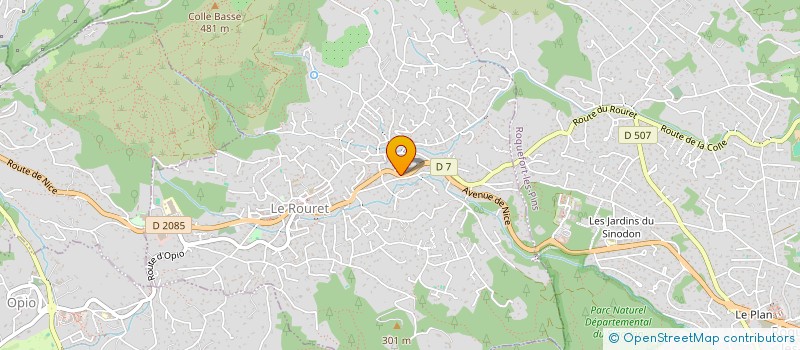 localisation de l'entreprise ENVIRONNEMENT O6 à LE ROURET