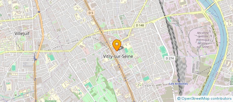localisation de l'entreprise ENVIRONNEMENT SANTE CONSULTANTS à VITRY-SUR-SEINE