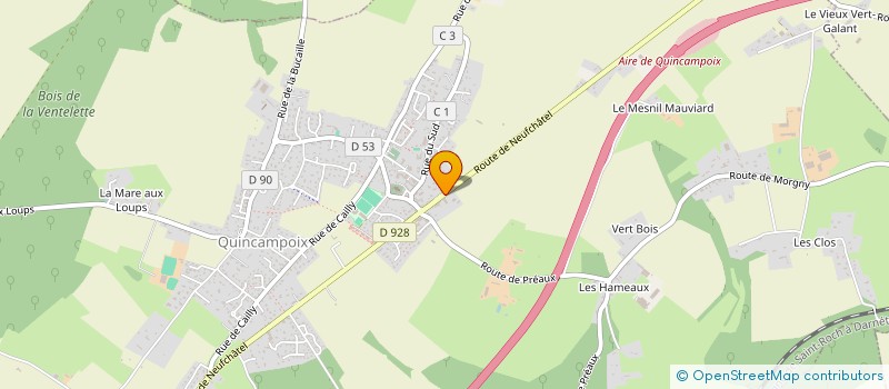 localisation de l'entreprise ENVIRONNEMENT SERVICE à QUINCAMPOIX