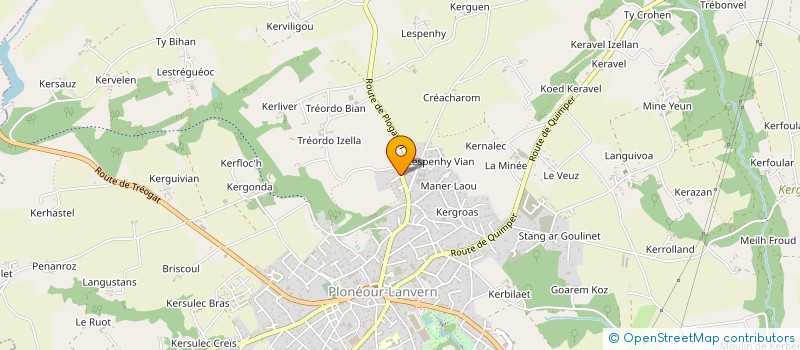 localisation de l'entreprise ENVIRONNEMENT & SERVICES à PLONEOUR-LANVERN