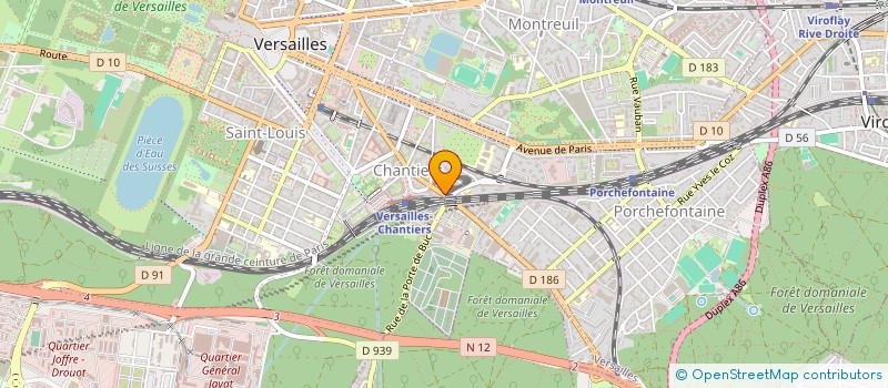 localisation de l'entreprise ENVIRONNEMENTS ET SERVICES à VERSAILLES