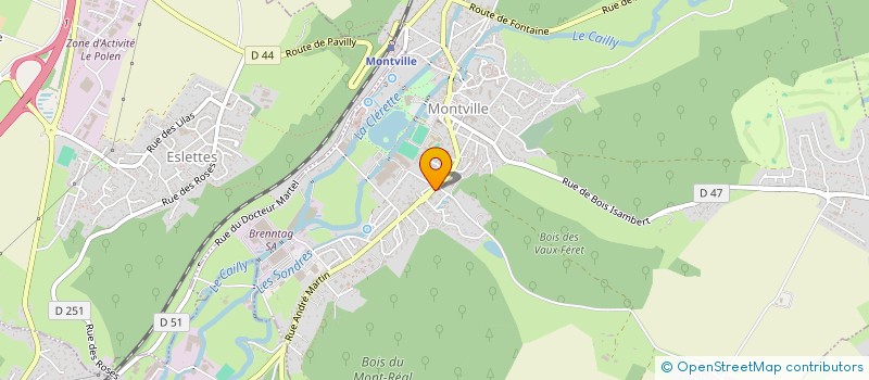 localisation de l'entreprise ENVIROSCOP à MONTVILLE