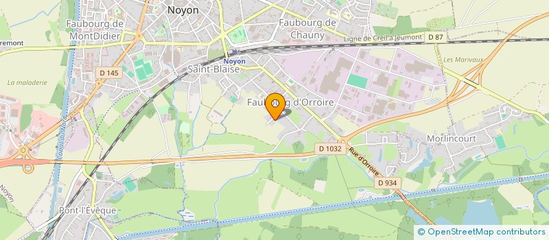 localisation de l'entreprise ENVOL à NOYON
