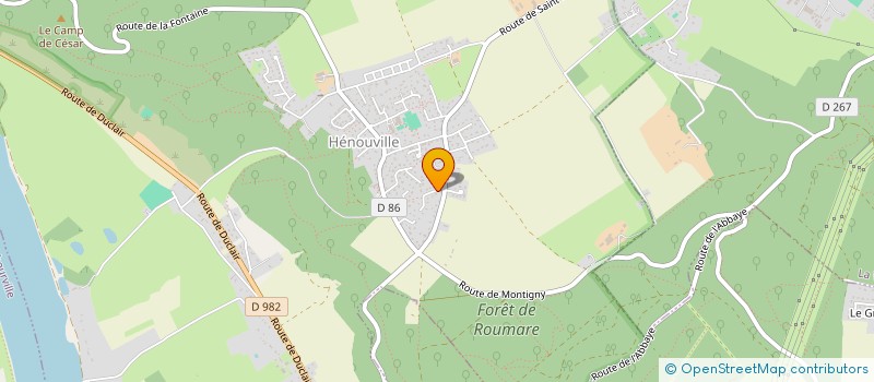 localisation de l'entreprise ENVOL-ART76  HENOUVILLE