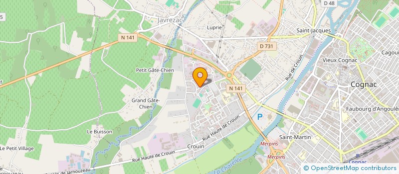 localisation de l'entreprise ENVOL DE LIBELLULES à COGNAC